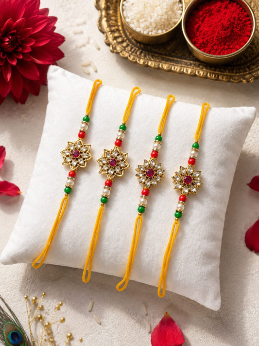 Bhaiya Bhabhi Rakhi Set. Designed with attractive traditional craftsmanship and premium-quality