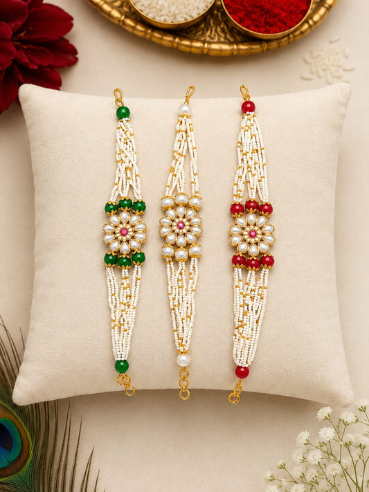 Bhaiya Bhabhi Rakhi Set. Designed with attractive traditional craftsmanship and premium-quality