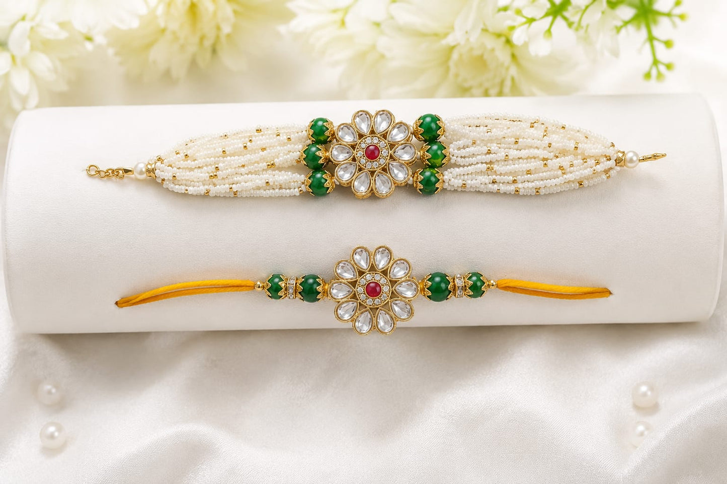 Arushi Arts Kundan Rakhi Set
