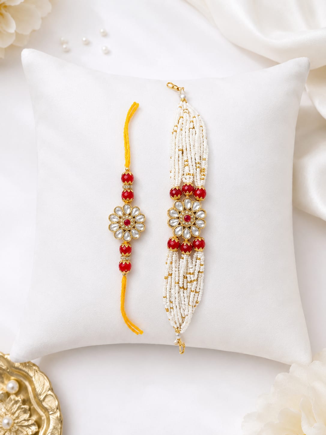 Arushi Arts Red Moti Rakhi