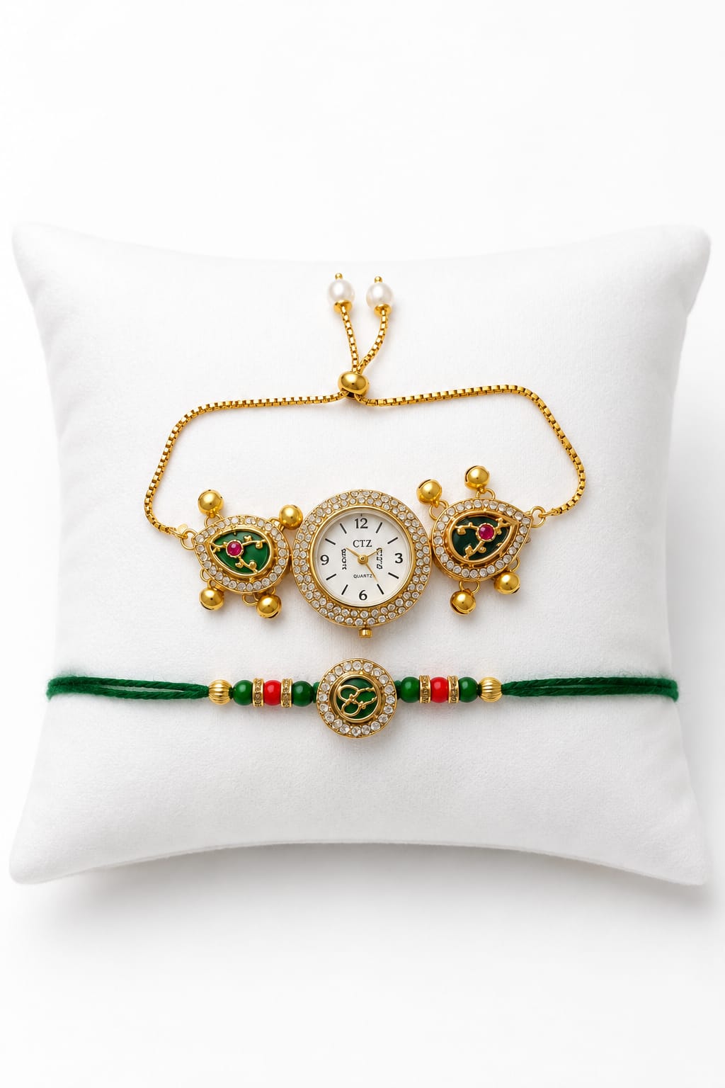 Arushi Arts Kundan Watch Rakhi