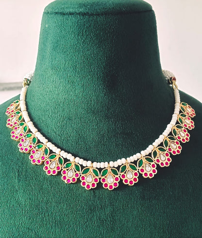 Triple Beads Tika Necklace Set