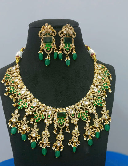 Multi  Beads Tika Necklace Set