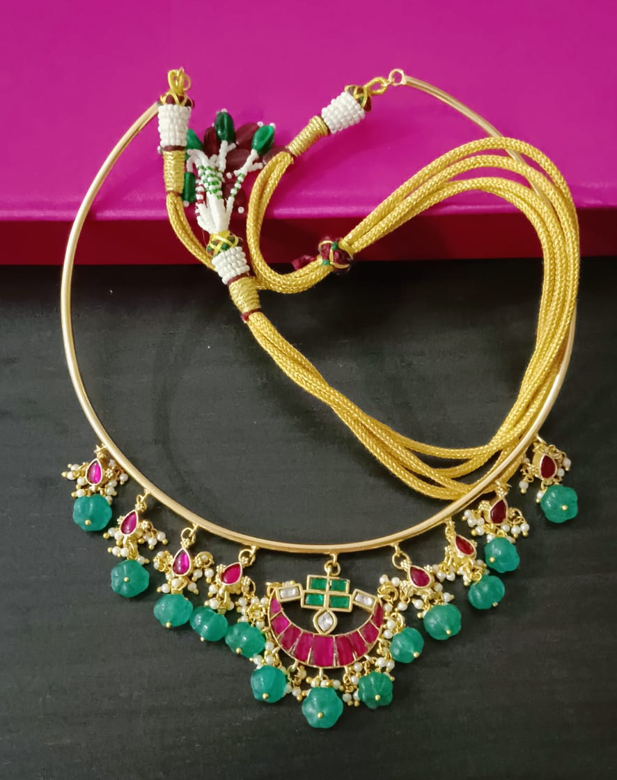 Pearl Drops Jadau Hasli Choker