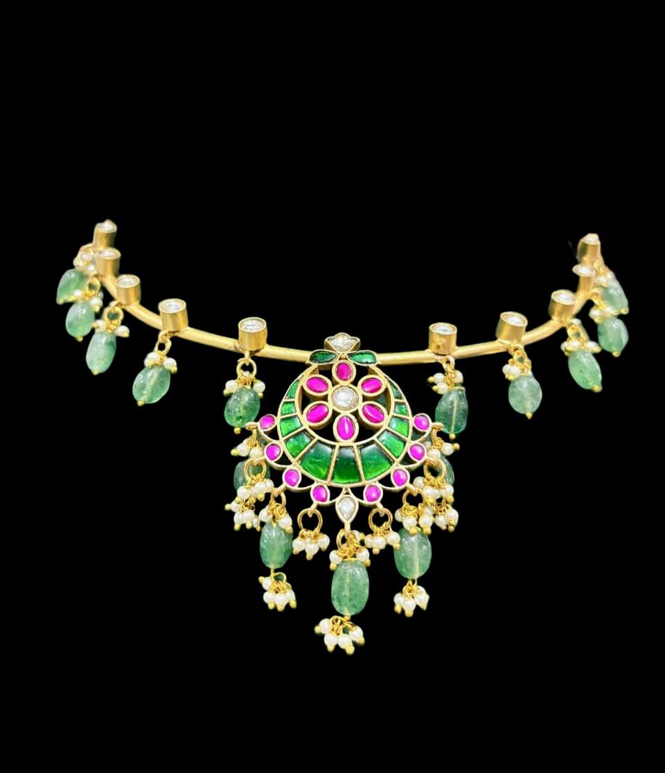 BUY Kundan Jadau Choker Hasli With pearl drops nithilah