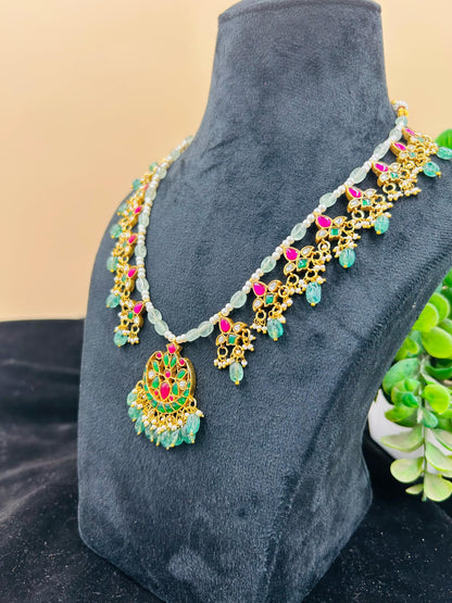 Bead Jadau Kundan Necklase Set