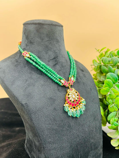 Triple Beads Necklace Set