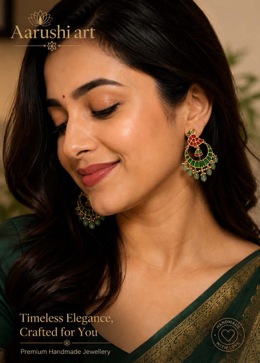 Jadau Kundan browse earrings