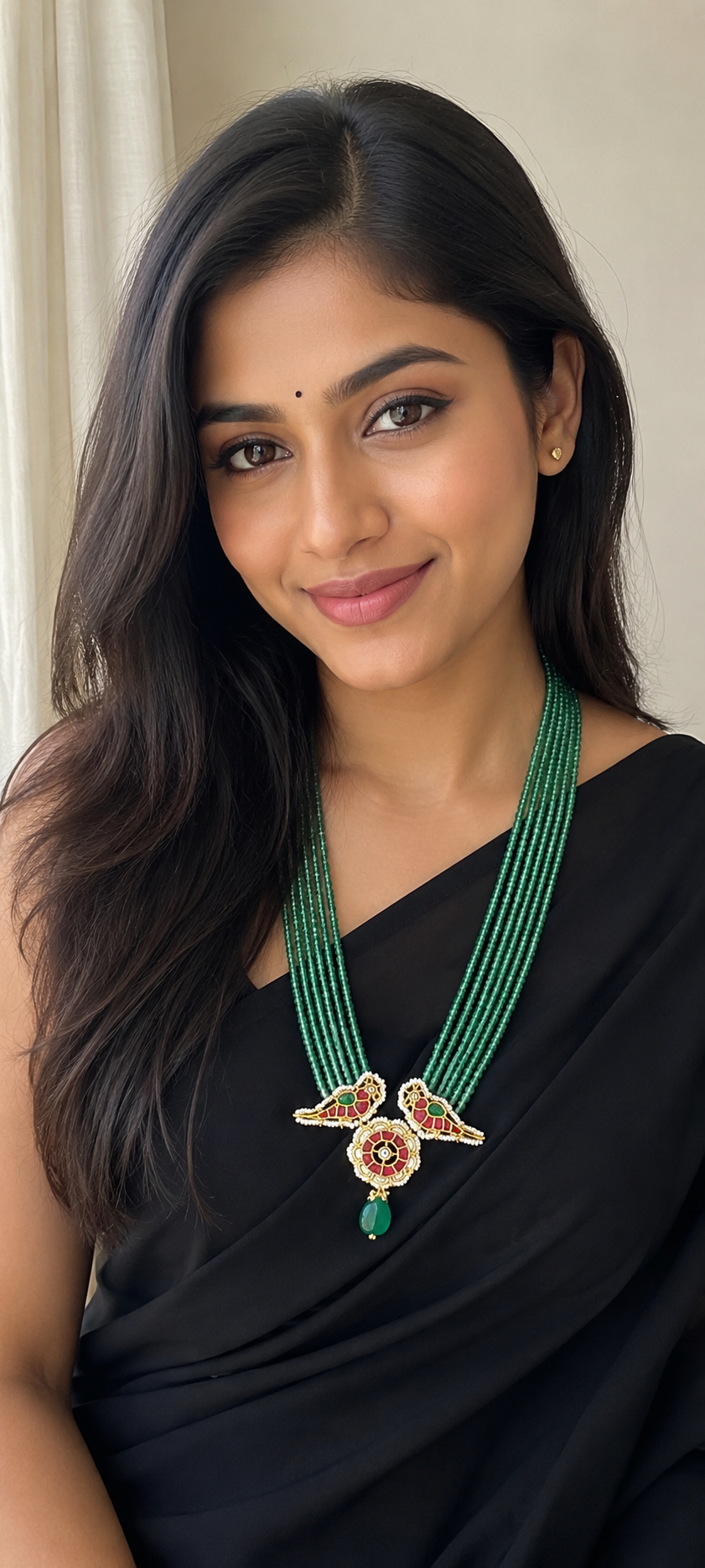 beads long necklace set Jadav Kundan